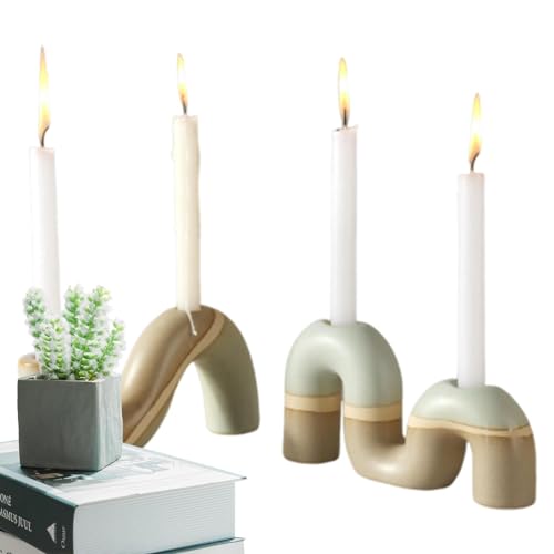 Portavelas para velas de pilar, portavelas de cerámica, portavelas de cerámica, soporte para velas, decoración de boda, decoración del hogar para velas de hechizo, velas cónicas, incienso