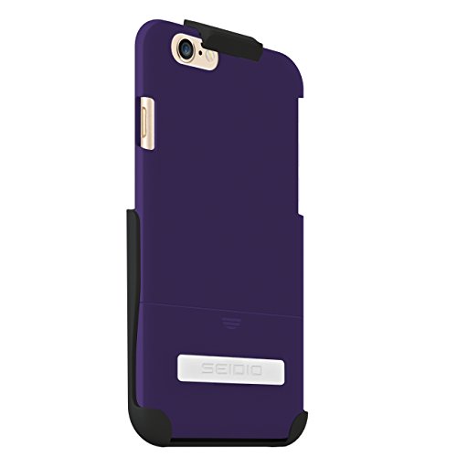 Seidio Surface With Metal Kickstand Case & Belt-Clip Holster For Iphone 6 Only [Slim Case] - Retail Packaging - Violet #TOP3