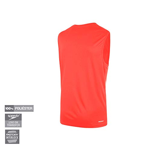 Speedo Camiseta Sem Manga Interlock Masculino Vermelho G