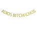 Qttier Adios Bitchachos Gold Glitter Banner for Going Away, Fiesta, Taco Party Decorations