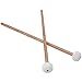 2Pcs Drum Mallet Sticks, Drum Stick with White Felt Head and Wood Handle, Musical Instrument Accessories for Timpani, Snare Drum