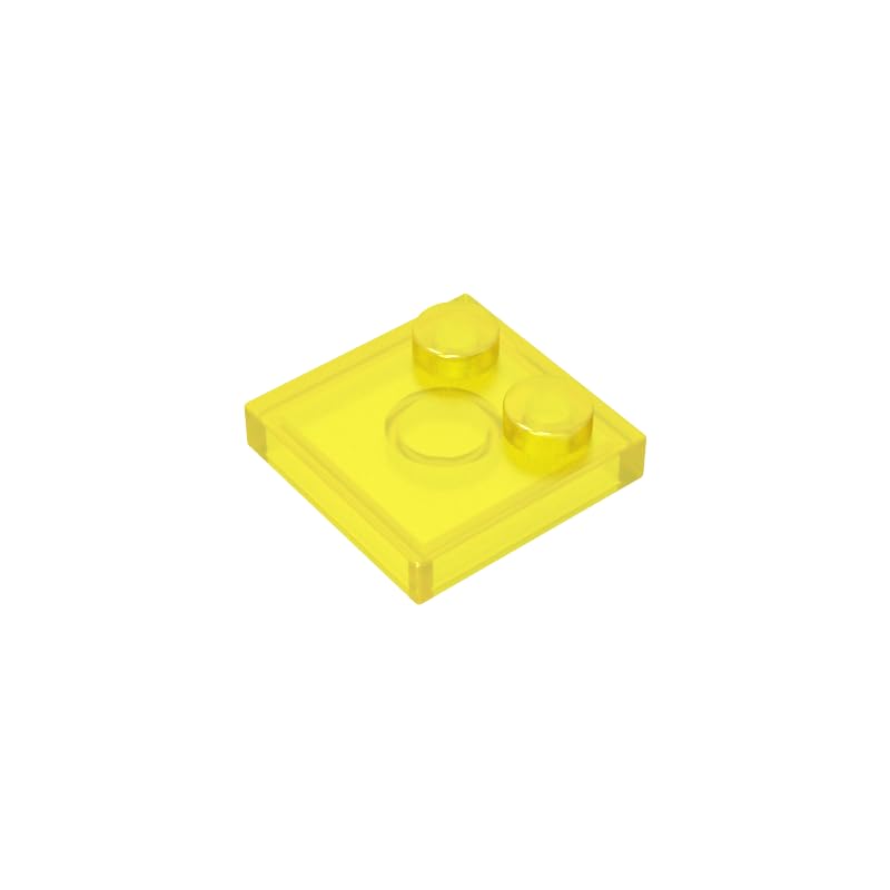 33909 Foundation Plate Special 2x2 with Only 2 Studs, Trans Yellow, 50 PCS