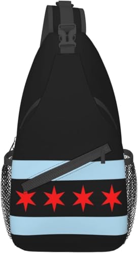 Mochila bandolera negra unisex para uso diario miniatura 1