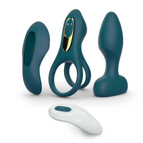 Tracy's Dog Couples Vibrator Kit - Includes Vibrating Cock Ring, Panty Vibrator & Butt Plug with Removable Rechargeable Bullet, Remote-Controlled Adult Sex Toy Set for Women & Couples Pleasure Play
