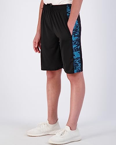 Image of Real Essentials 5 Pack: Boys' Dry Fit Basketball Shorts for Youth Kids Teens - Athletic Running Soccer Sports with Pockets