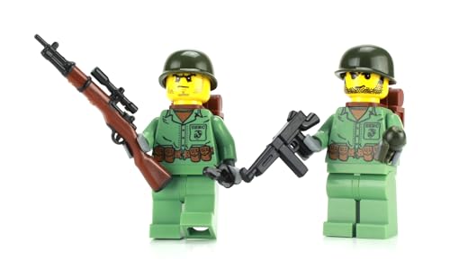Battle Brick 1.6 Inches Tall Collectible US Marine WW2 Soldiers Custom Minifigure | Genuine Military Minifig | Printed in The USA | World WAR 2 | Great Gift for Ages 10+ to Adult AFOL