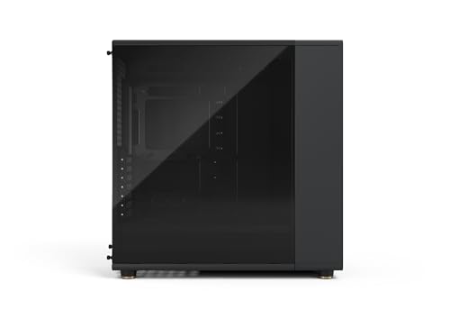 Image of Fractal Design North XL RC Charcoal Black TG Dark - Reverse Connection Motherboard Compatible - Three 140mm Aspect PWM Fans Included- Type C USB - ATX Airflow Full Tower PC Gaming case