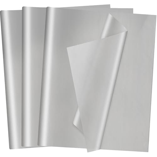 Image of Hlonon 50 Sheets Silver Tissue Paper for Gift Bags - 14 x 20 Inches Recyclable Silver Wrapping Paper for Weddings Birthday DIY Project Christmas Gift Wrapping Crafts Decor