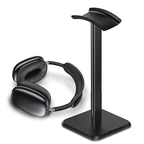 Hea Headphone Stand, Headset Stand Detachable Headphone Holder with TPU Non-Slip Silicone, Universal Desk Accessories for Headphones, Headset Holder for Gaming Table,Wireless Headset Showcase (Black) Hea Headphone Stand, Headset Stand Detachable Headphone Holder with TPU Non-Slip Silicone, Universal Desk Accessories for Headphones, Headset Holder for Gaming Table,Wireless Headset Showcase (Black)