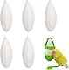 Tintenfischknochen, 6 Stück Natürliche Papageienknochen, Kauspielzeug für Vögel, Kauspielzeug für Papageien mit Plastikhalterung, Tintenfischknochen für Papageien, Reptilien, Schildkröten, Schnecken u