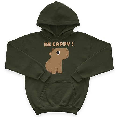 Be Cappy Kids' Hoodie - Capybara Inspired Apparel - Animal Lover Gift