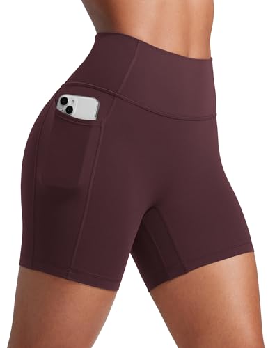 Image of CRZ YOGA Secretsculpt Biker Shorts Pockets 5'' | Booty Scrunch Butt, Butterlift, Buttery Soft, Moderate Compression, Workout, Pilates, No Front Seam, High Waist, for Women