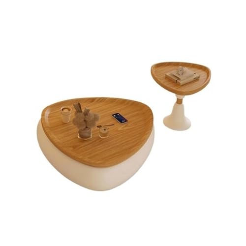 2WFYJNITP Sala de Estar Juego de Mesa Centro Madera Maciza for Sala Estar Estilo rústico, Perfecto for decoración Moderna o Tradicional, Ideal for Espacios pequeños Centro
