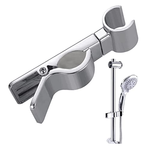 Houdao 18-25MM Support Pommeau de Douche Sans Percage Support Douchette Clamp Universel Réglable ABS Chromé Porte Pommeau de Douche PB4-CH Cover