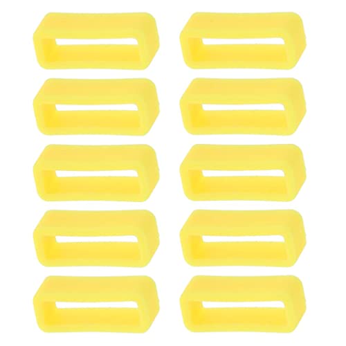 Boucles en silicone souple 20mm jaune à installation facile pour montre
