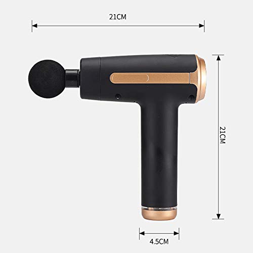 Pistola de Massagem, Massageador Portátil Portátil de Tecido Profundo, 20 Velocidades e 6 Conversão