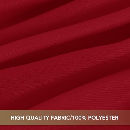 Image of sancua Rectangle Tablecloths for 6 Foot Tables, 6 Pack - Washable Polyester Fabric Table Cloth for Wedding Party, Birthday, Banquet Reception, 54x108 Inch, Red