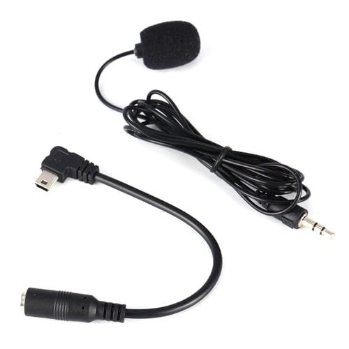 Tnfeeon Black 3.5 Mm Mini Mini Micrófono Hero4 3/+ para Entrevistas de Podcasts