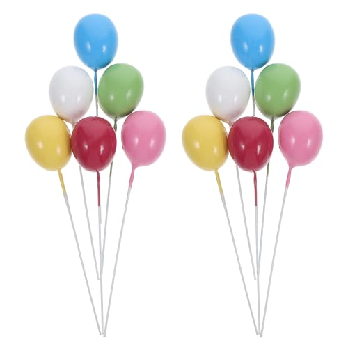 Pics à gâteau ballon en mousse colorée Jojofuny pour décoration d'anniversaire
