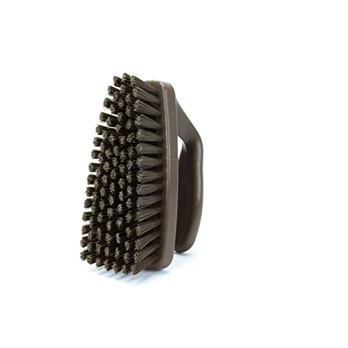 Image of SPARTA Scrub Brush with Iron Shaped Handle and Stiff Bristles, Heavy Duty Scrubber Brush for Kitchen, Bathroom, Shower, Tile, Sink, Carpet and Bakepans, Polypropylene, 6 Inches, Brown