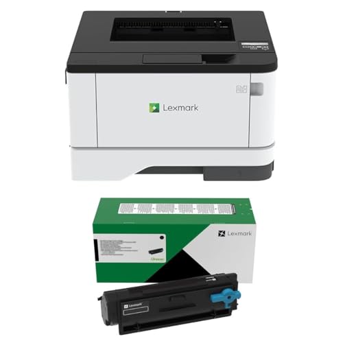Lexmark MS331dn Black and White Laser Printer, with Ethernet & Automatic Two-Sided Printing, Office Printer (3-Series)(29S0000) Bundle with55B1000 Black 3K Yield Toner Cartridge