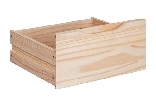 KUBIK Regal-Serie Kiefernholz Massivholz-Würfelregal | Verschiedene Größen | Anbauteile ergänzbar| Raumtrenner | Standregal | Kiefer Massiv | Bücherregal (Schublade