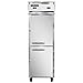 Continental Refrigerator 1RF-SS-HD Reach-in Refrigerator/Freezer, Half-Height Doors & Full Stainless