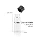 1st Choice Glass Vials, 1 Dram 4ml, Pack of 12 - Storage Bottle With PE Gasket