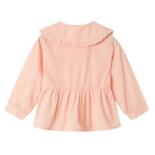 Image of Mud Kingdom Girls Blouse Shirts Spring Fall Long Sleeve Button-Down Top Ruffle Collar