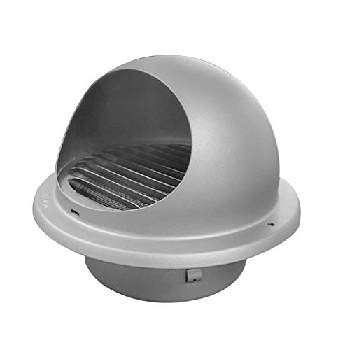 Schornsteinentlüftungskappe, rostfreie Edelstahl-Außenwand-Luftauslass-Dunstabzugshaube Abgasrohr Außenregen- und Schneedeckenschutzkappe, 110 mm