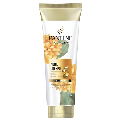 Pantene Balsamo Addio Crespo con Biotina e Complesso Protezione Cheratina 160ml. Per Capelli Secchi e Danneggiati. Pro-V Miracles Balsamo Nutre in Profondità e Dona Morbidezza ai Capelli