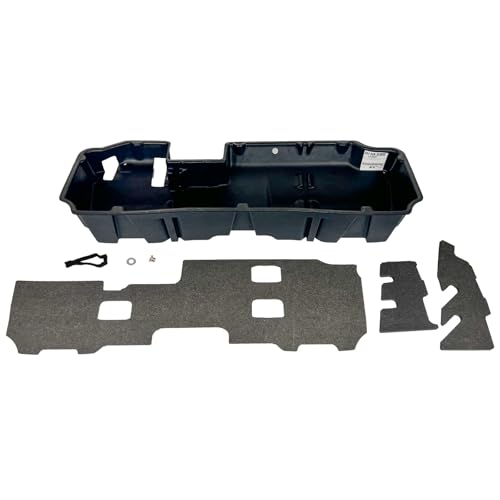 DU-HA Under Seat Storage fits 19-24 Chevy Silverado/GMC Sierra Light Duty Crew Cab & 20-24 Heavy Duty Crew Cab New Body Style | Black Heavy-Duty Back Seat Organizer | 10400