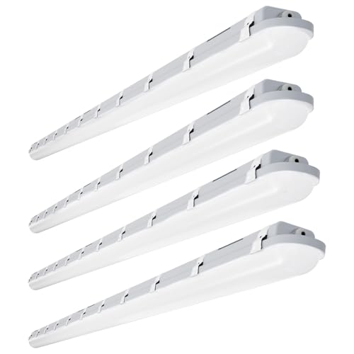 JTT - Paquete de 4 luces LED herméticas al vapor, 120/100/80 W, 15600 lúmenes, IP65 impermeable LED para tienda al aire última intervensión, 3000 K/4000 K/5000 K