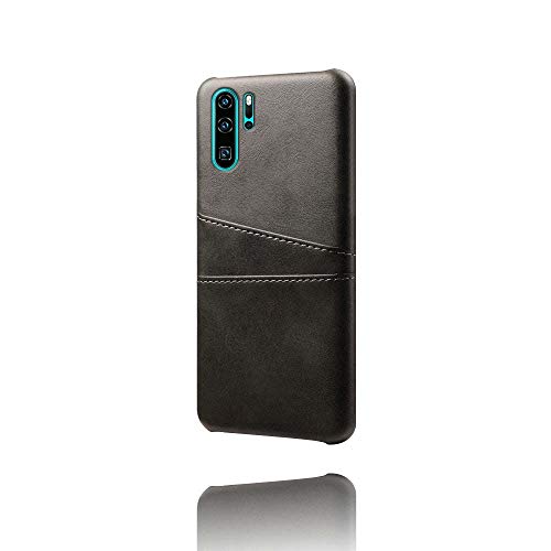 Funda tipo cartera para Huawei P30 Pro de piel sintética (Negro)