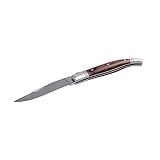 LAGUIOLE - Klassisches Klappmesser aus dunkelbraunem Holz - Edelstahl - -
