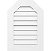 Ekena Millwork GVPOT22X3801SN Octagonal Top Surface Mount PVC Gable Vent, 22"W x 38"H, Factory Primed White