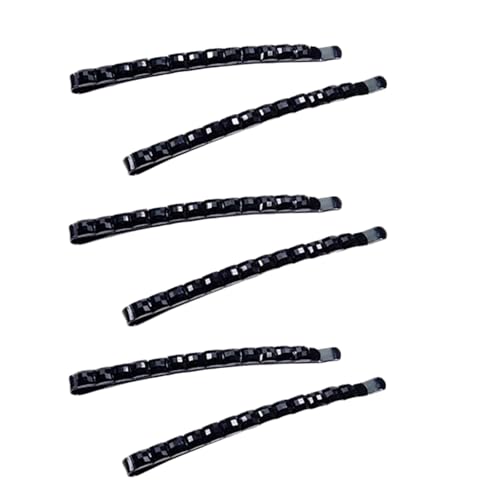 6 fermagli per capelli neri con strass, forcine per capelli lucide, forcine per capelli, forcine per capelli, decorazione per capelli scintillanti, accessori per capelli da donna