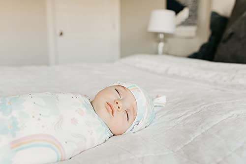 Image of Copper Pearl Baby Beanie Hat Top Knot Stretchy Soft Whimsy