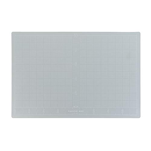 Pacific Arc Translucent Self Healing Cutting Mat - Thick and Durable Vinyl Rotary Cutting Mat for Sewing & Scrapbook Paper Cutting Mat (18"x24")