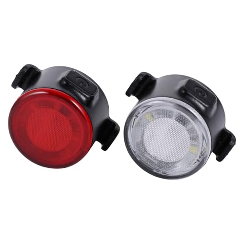 Veemoon Ensemble D'éclairage Vélo Rechargeable USB Étanche, Phare Principal COB Lumineux, Feu Arrière de Sécurité Rouge, Accessoires Vélo pour Cyclisme Nocturne et Plein Air