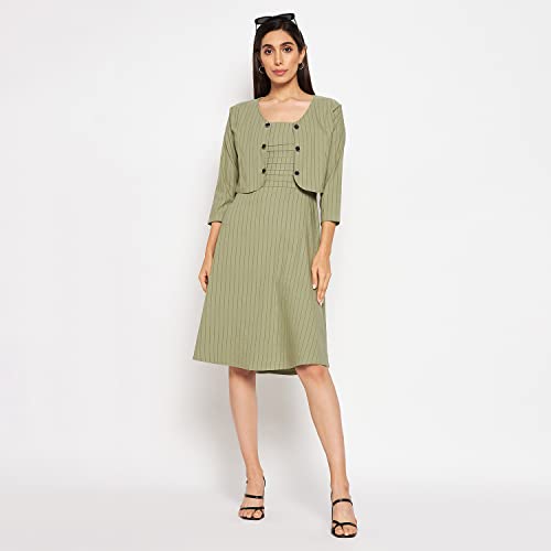 Image of CAMEY Women Striped Cotton Dress