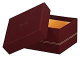 SET DE 5 BOITES RHODIARAMA simili cuir - 5 dimensions : 10 x 15 x 10 cm - 16 x 16 x 11 cm - 20 x 20 x 11 cm - 38 x 24 x 13 cm et 44 x 34 x 16 cm