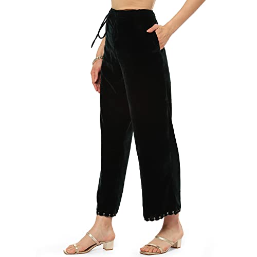Image of BIBA Women Velvet Palazzo