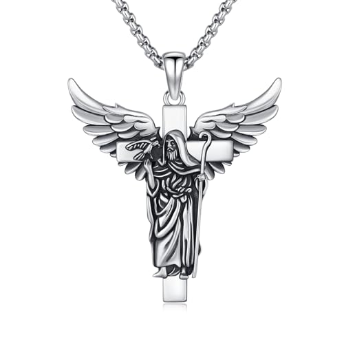 Collier Saint Benoît en argent avec sa chaîne, idée cadeau symbolique et durable