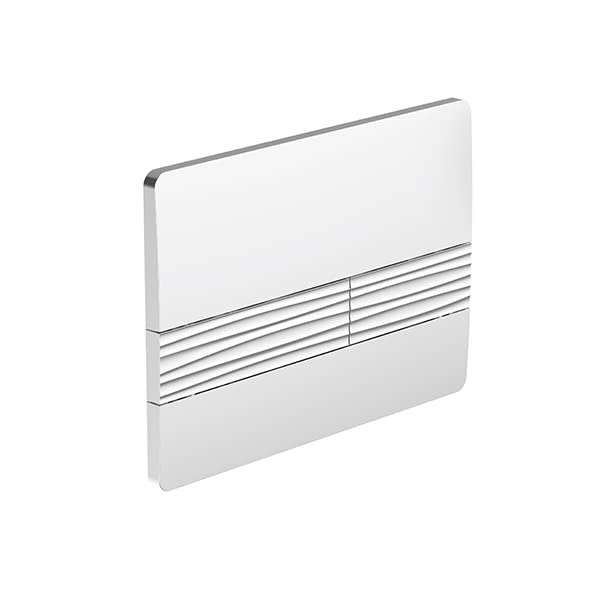 KOHLER RIVIERA Mechanical Dual-flush Faceplate in Polished Chrome color compatible with Kohler Mechanical in-wall tank or ...