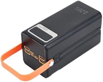 70000mAh Power Bank, 150W Fast Charging, with 2 Built-in Cables, with LED Light, 4 Outputs & 3 Inputs, Rechargeable Portable Power Supply for Cell Phones, Wireless Headphones, Outdoor Campin