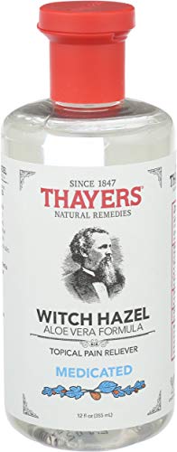 Thayers Medicated Skin Irritation Relief Witch Hazel with Aloe Vera, 12 oz bottle
