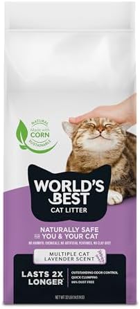 WORLD'S BEST CAT LITTER Multiple Cat Lavender Scented 32-Pounds -...