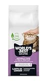 WORLD'S BEST CAT LITTER Multiple Cat Lavender Scented 32-Pounds - Natural Ingredients, Quick Clumping, Flushable, 99% Dust Free & Made in USA - Calming Fragrance & Long-Lasting Odor Control