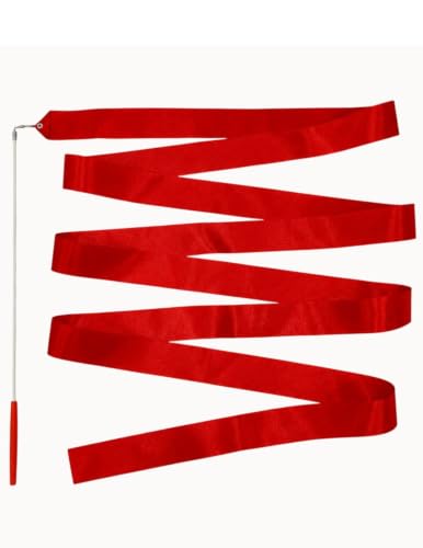 Image of BookMyCostume Gymnastic & Rhythmic Dance Ribbon Wand Collection - 2-Meter Ribbon Sticks - Ideal for School Sports Day & Gymnastic Training - Fancy Dress Costume Accessories for Kids, Teens & Adults
